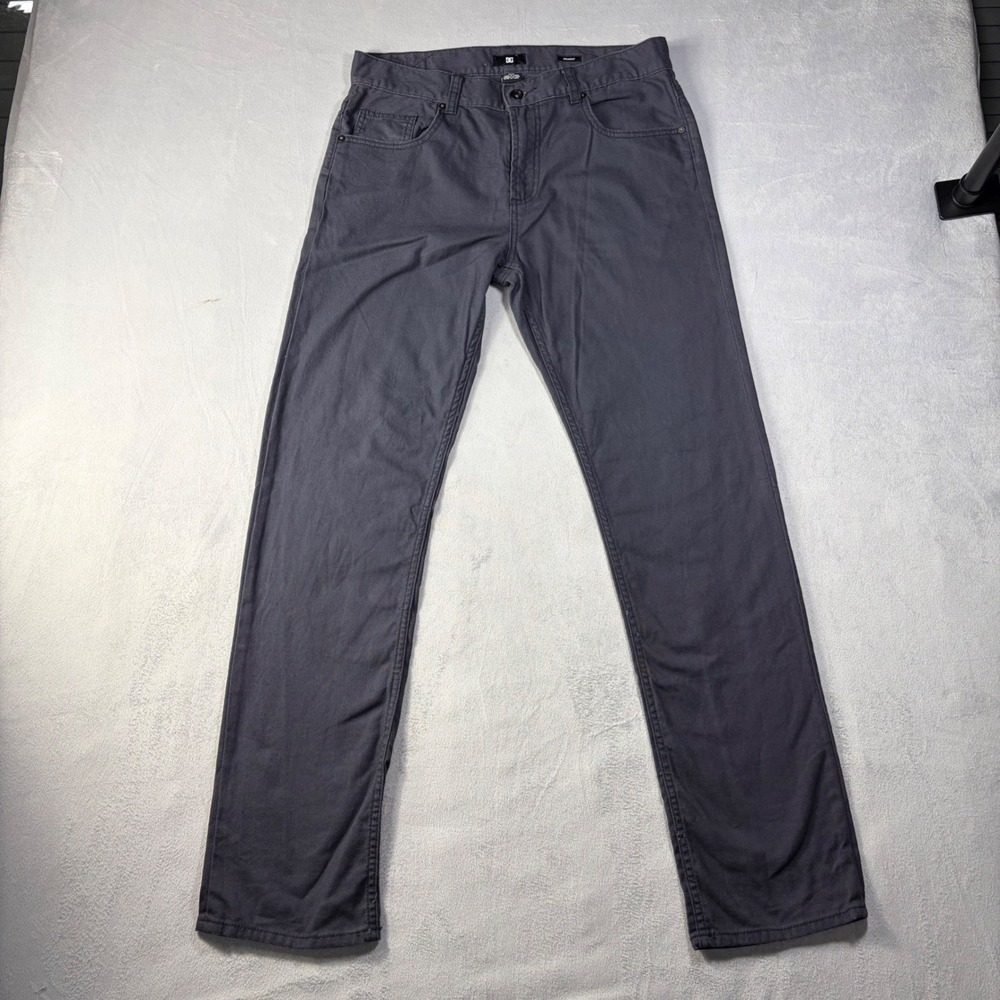 DC Shoe Co USA Mens Straight Fit Chinos Gray 51800113 Size 31x32
